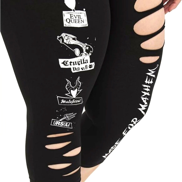 ♥️NWT VINTAGE TORRID LEGGING DESTRUCTED PEDAL PUSHER DISNEY VILLAINS SIZE 3X - Picture 3 of 10